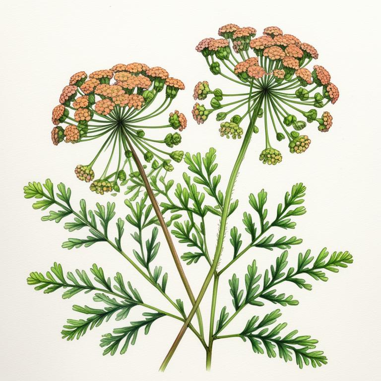 achillea millefolium botanical illustration