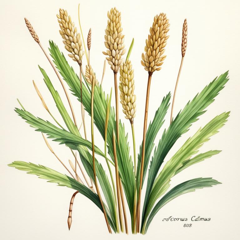 acorus calamus botanical illustration