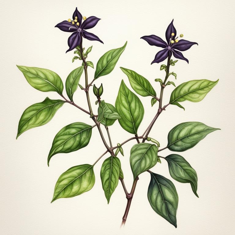 atropa belladonna botanical illustration