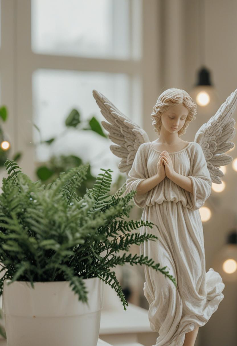 Ethereal plants with angelic grace and soft lighting.