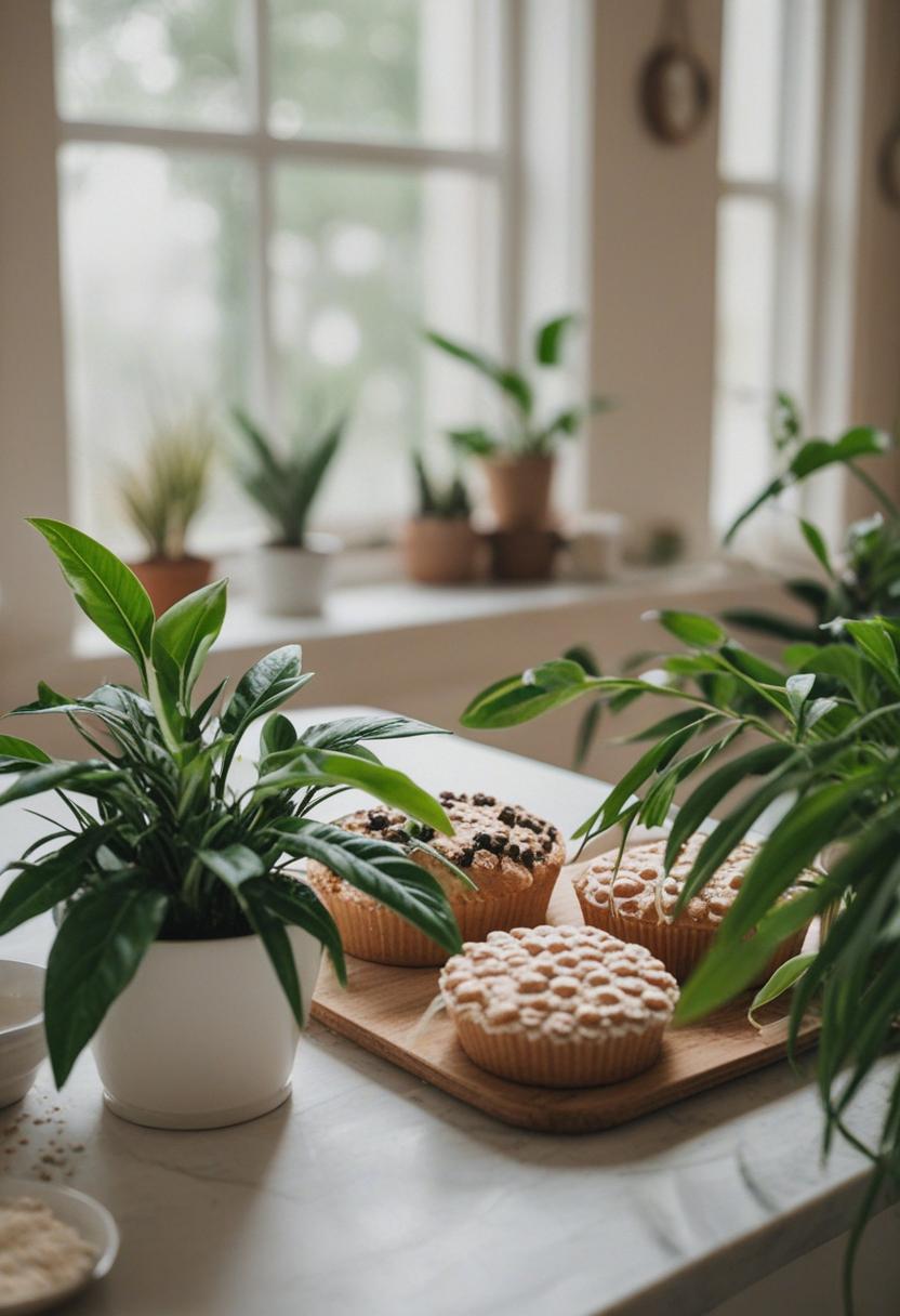Baking-themed plants in a cozy, rustic arrangement.