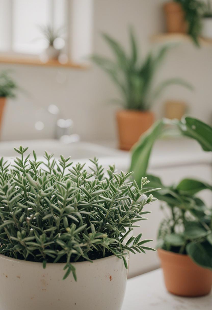 Baking-themed plants in a cozy, decorative setup.