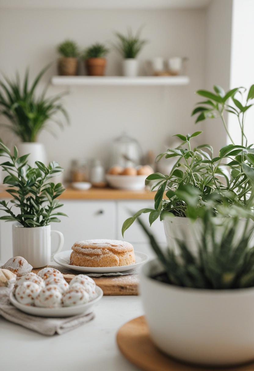 Baking-themed plants with a cozy, aesthetic vibe.