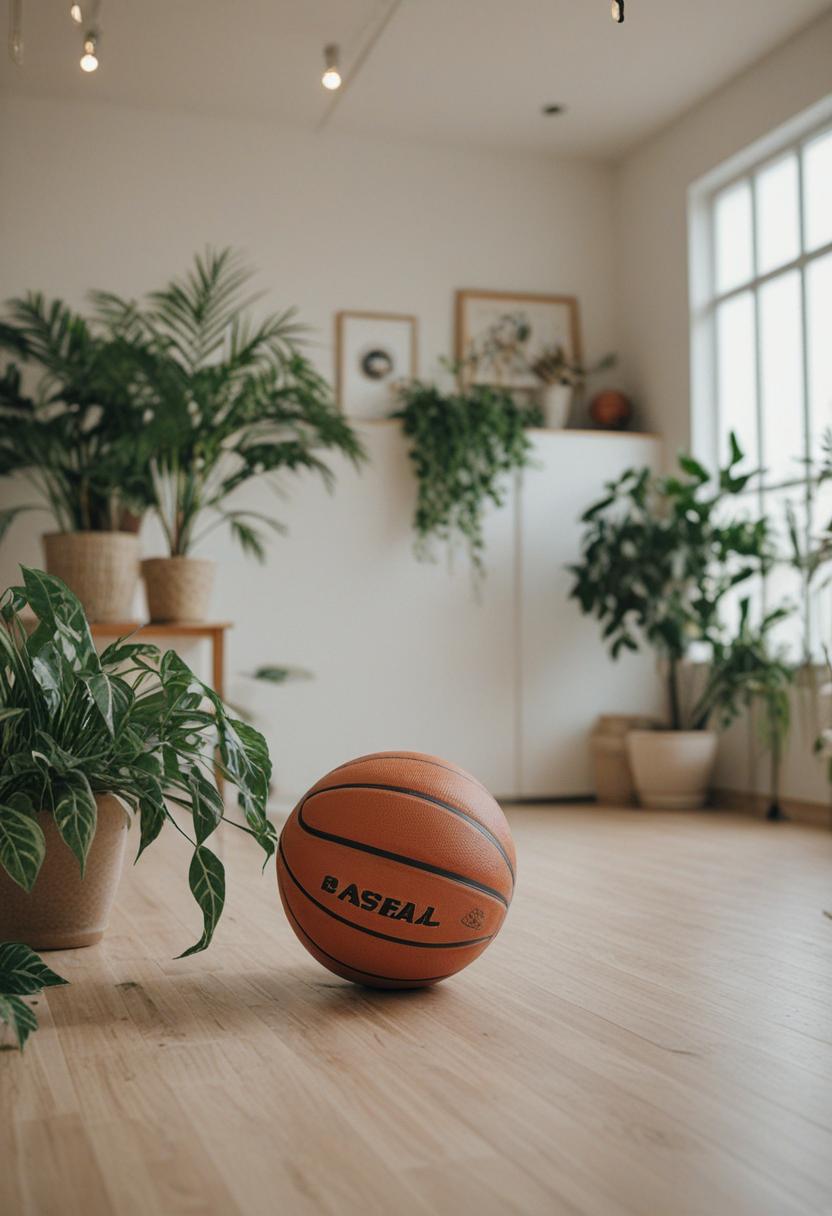 Basketball-themed plants with vibrant, sporty vibes.