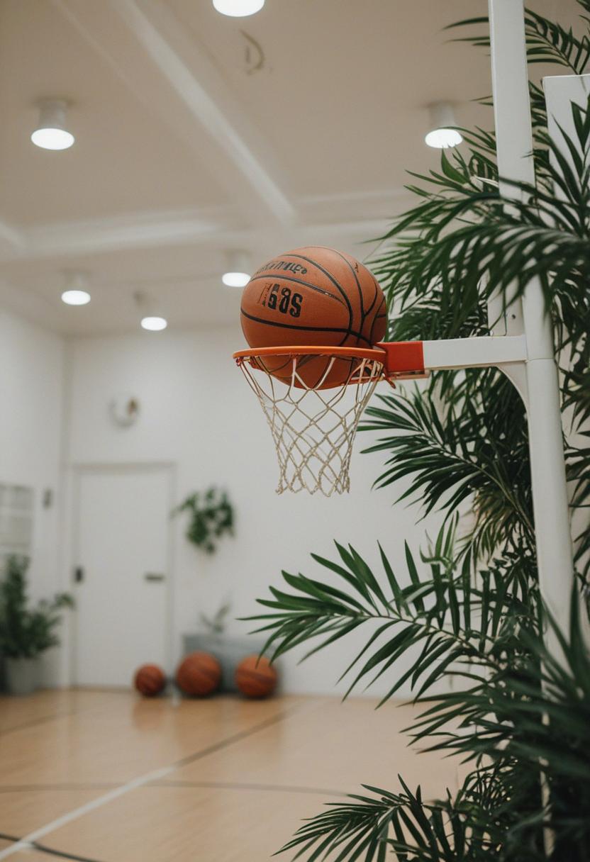 Basketball-themed plants with vibrant, athletic vibes.