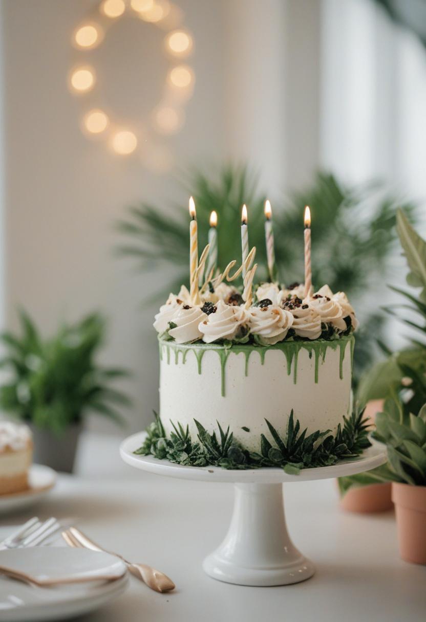 Birthday cake aesthetic plants.