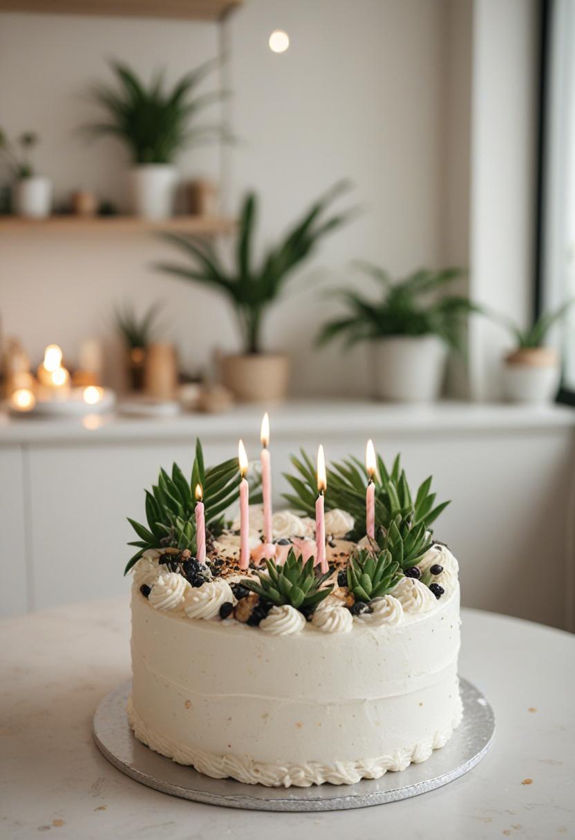 Birthday cake aesthetic plants.