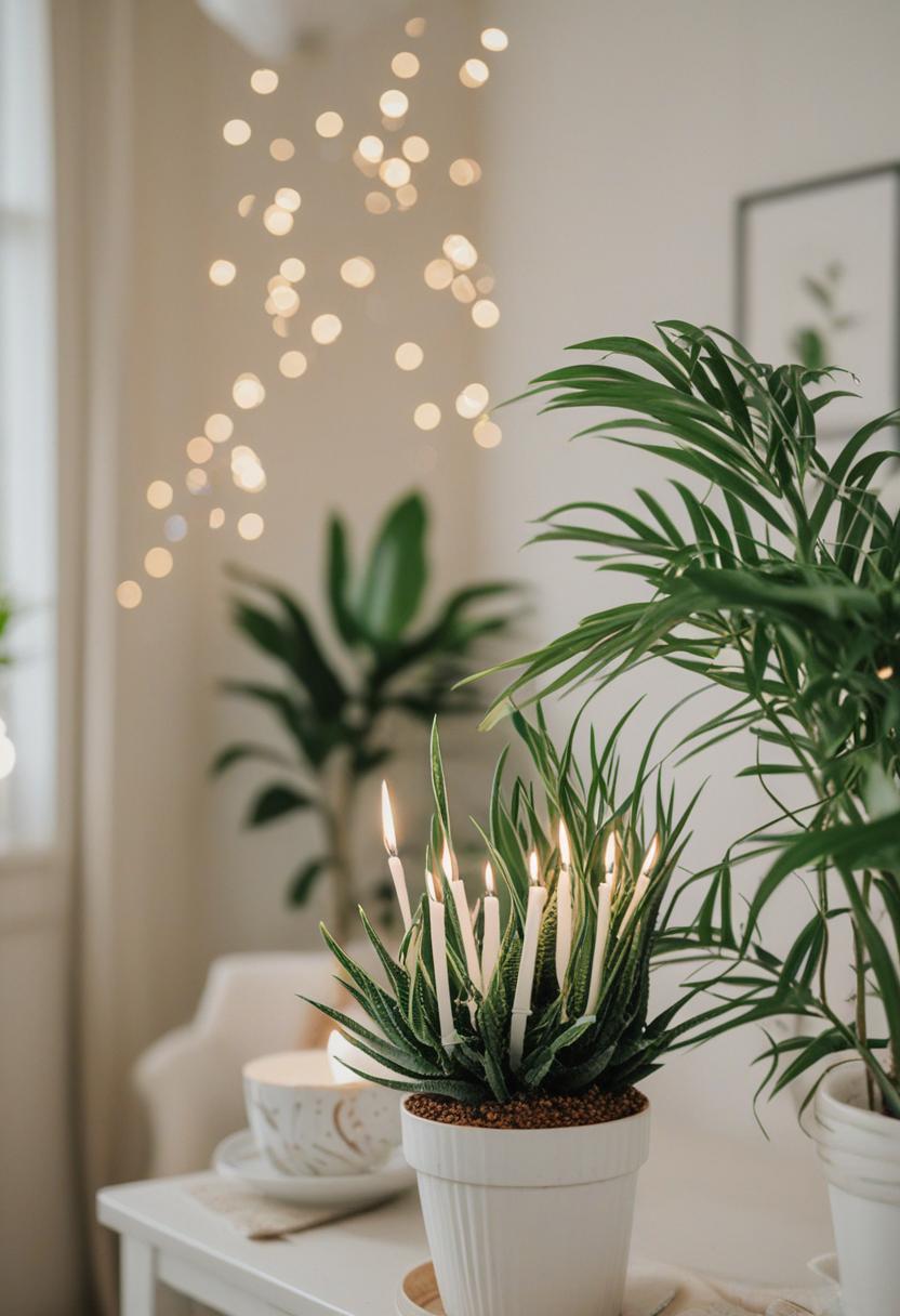 Birthday plants in a vibrant, festive arrangement.
