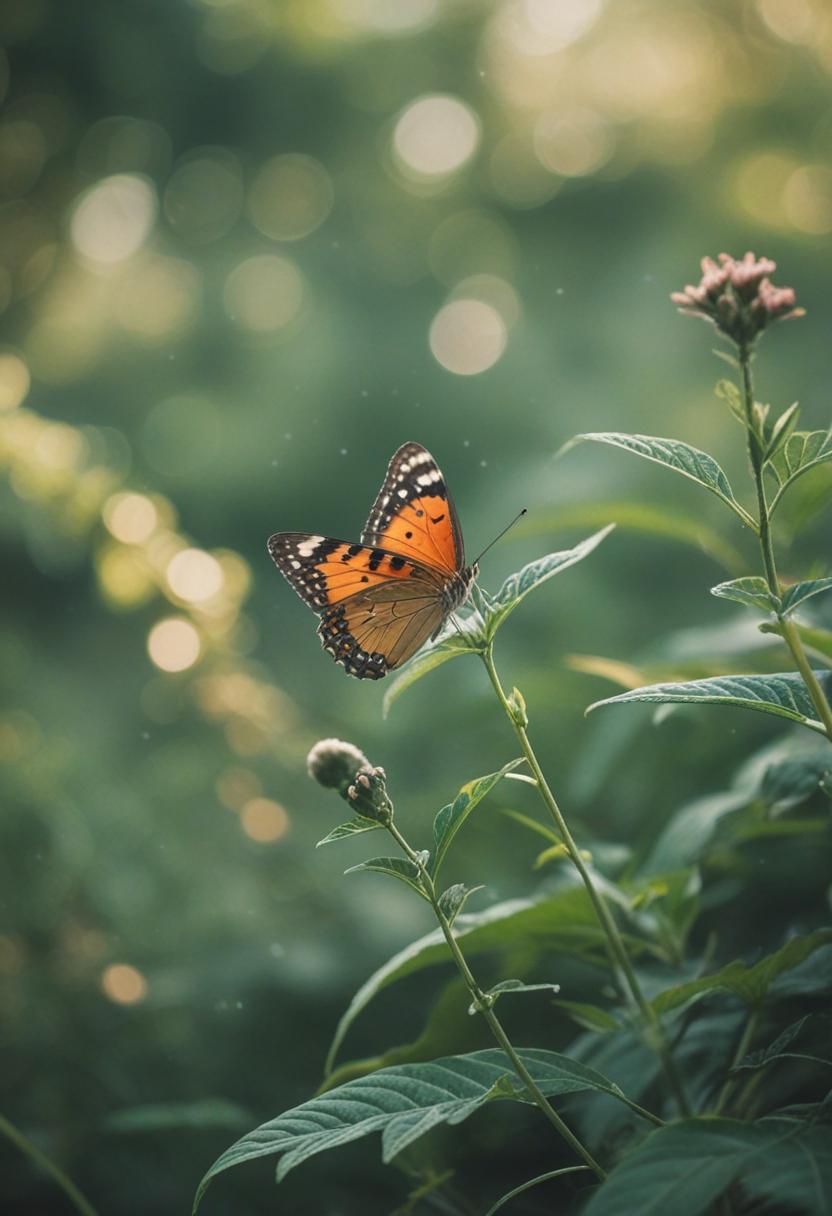 Butterfly-themed plants with soft, flowing designs.