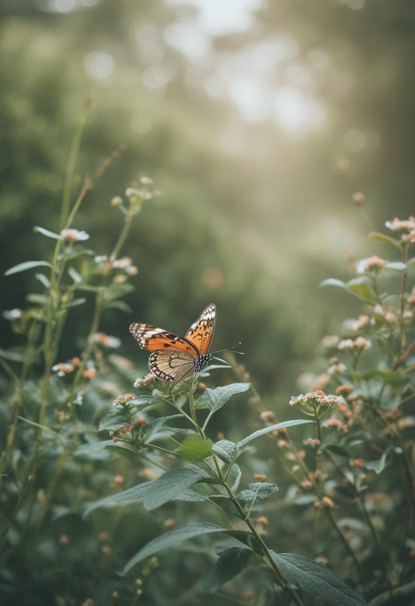 Butterfly-themed plants in soft pastel hues.