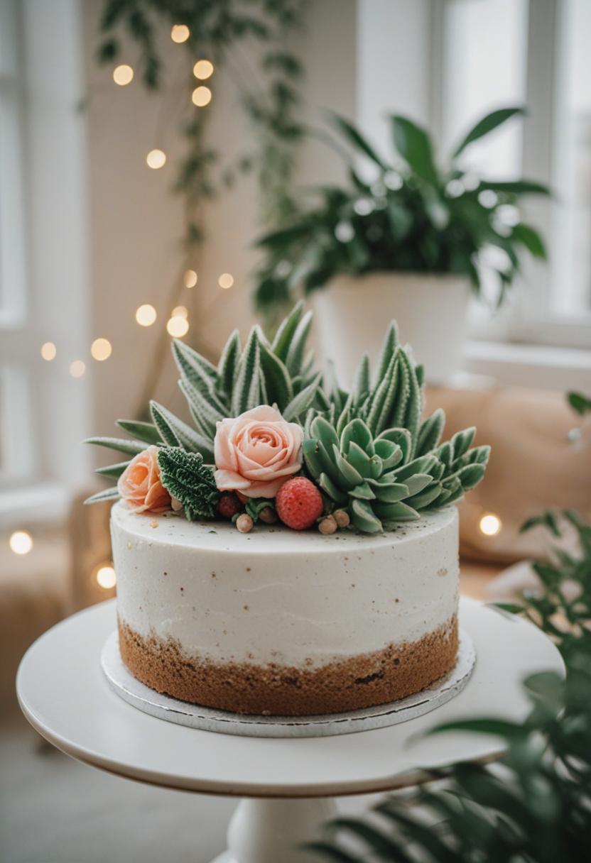 Cake-themed plants for sweet decoration.
