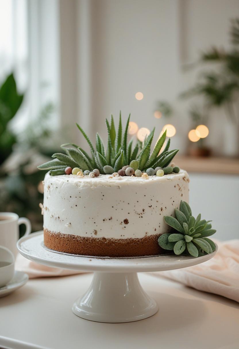 Cake-themed plants for sweet decoration.