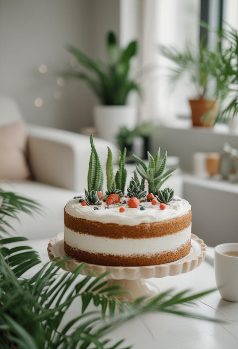Cake-themed plants for sweet decoration.