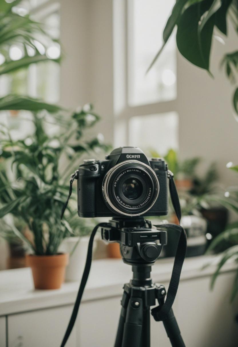 Ethereal camera aesthetic with lush plant visuals.