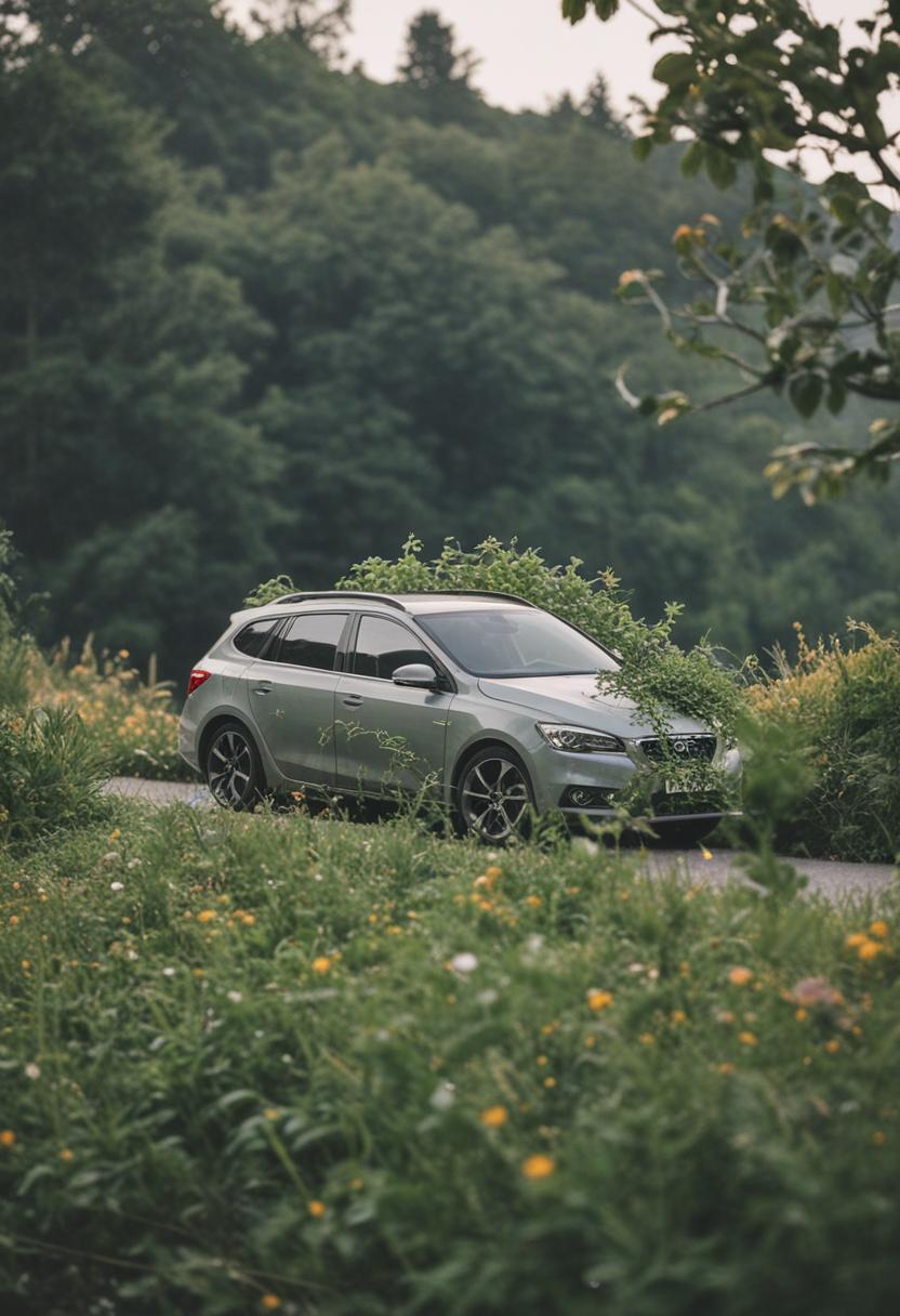 Stylized plant design inspired by car aesthetics.