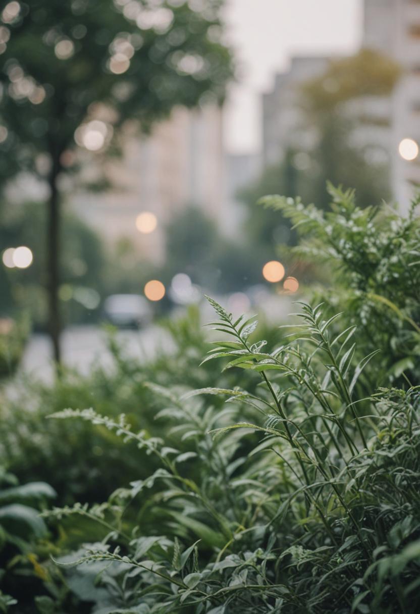 Urban greenery blending with city aesthetic.