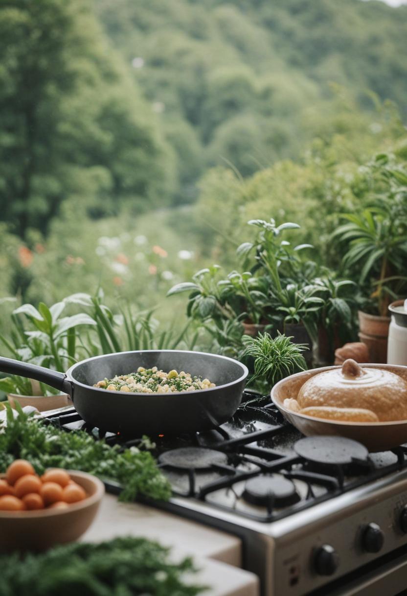 Culinary-inspired plant arrangement with vibrant greenery.