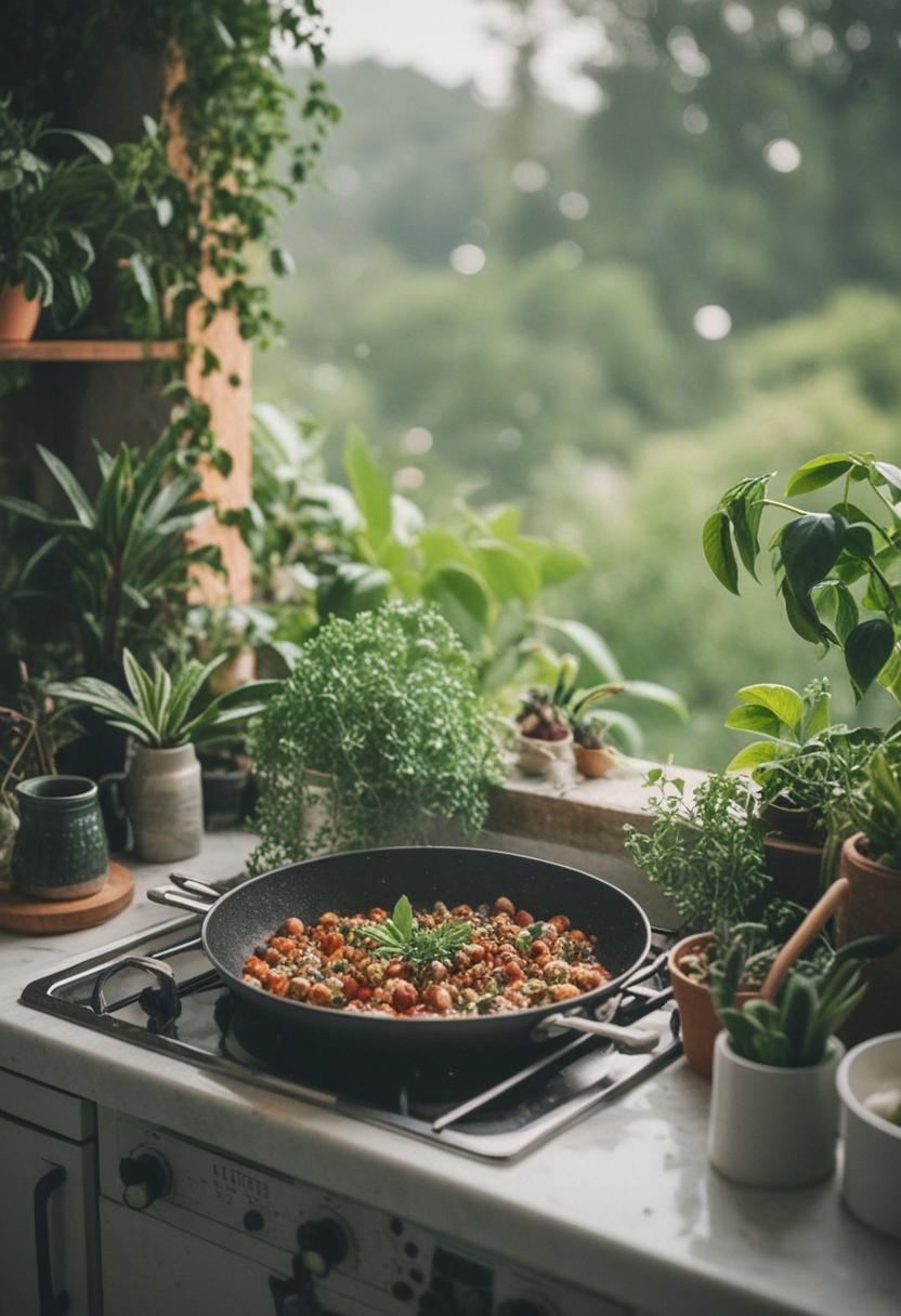 Culinary-themed plants for cozy kitchen decor.
