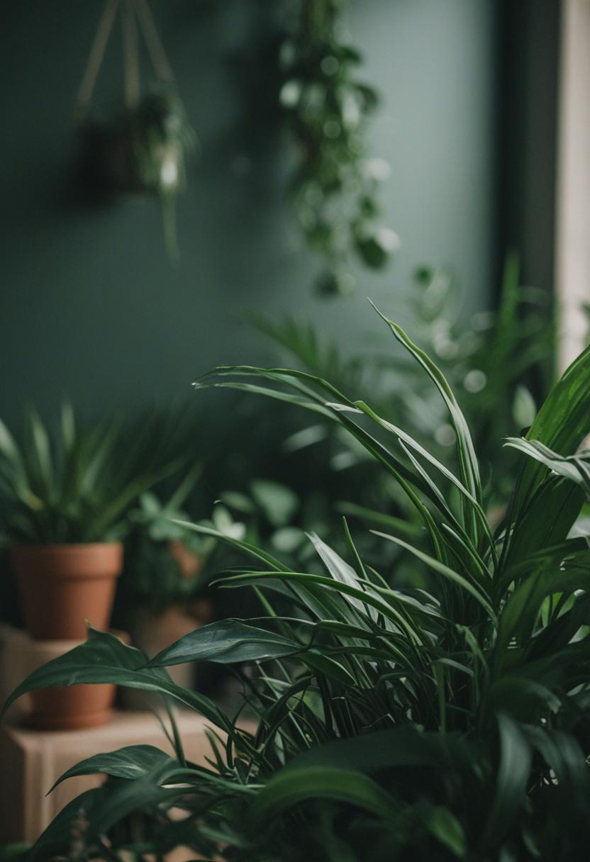 Elegant dark green plants with a serene, nature-inspired vibe.