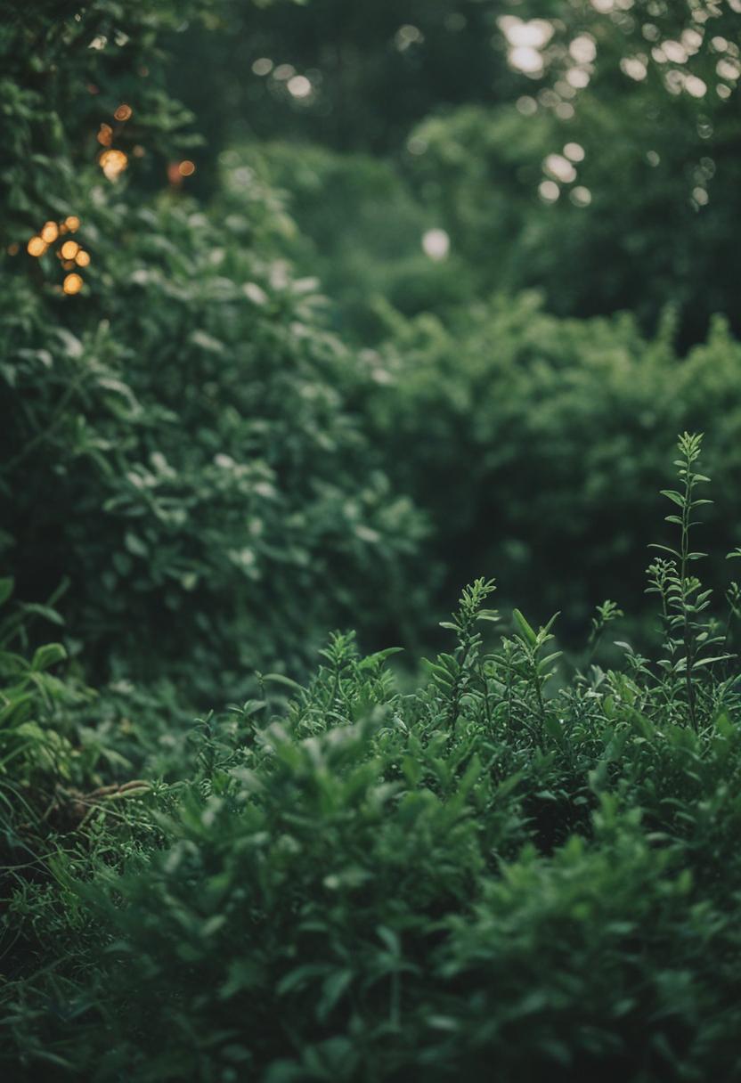 Elegant dark green plants with a serene, nature-inspired vibe.