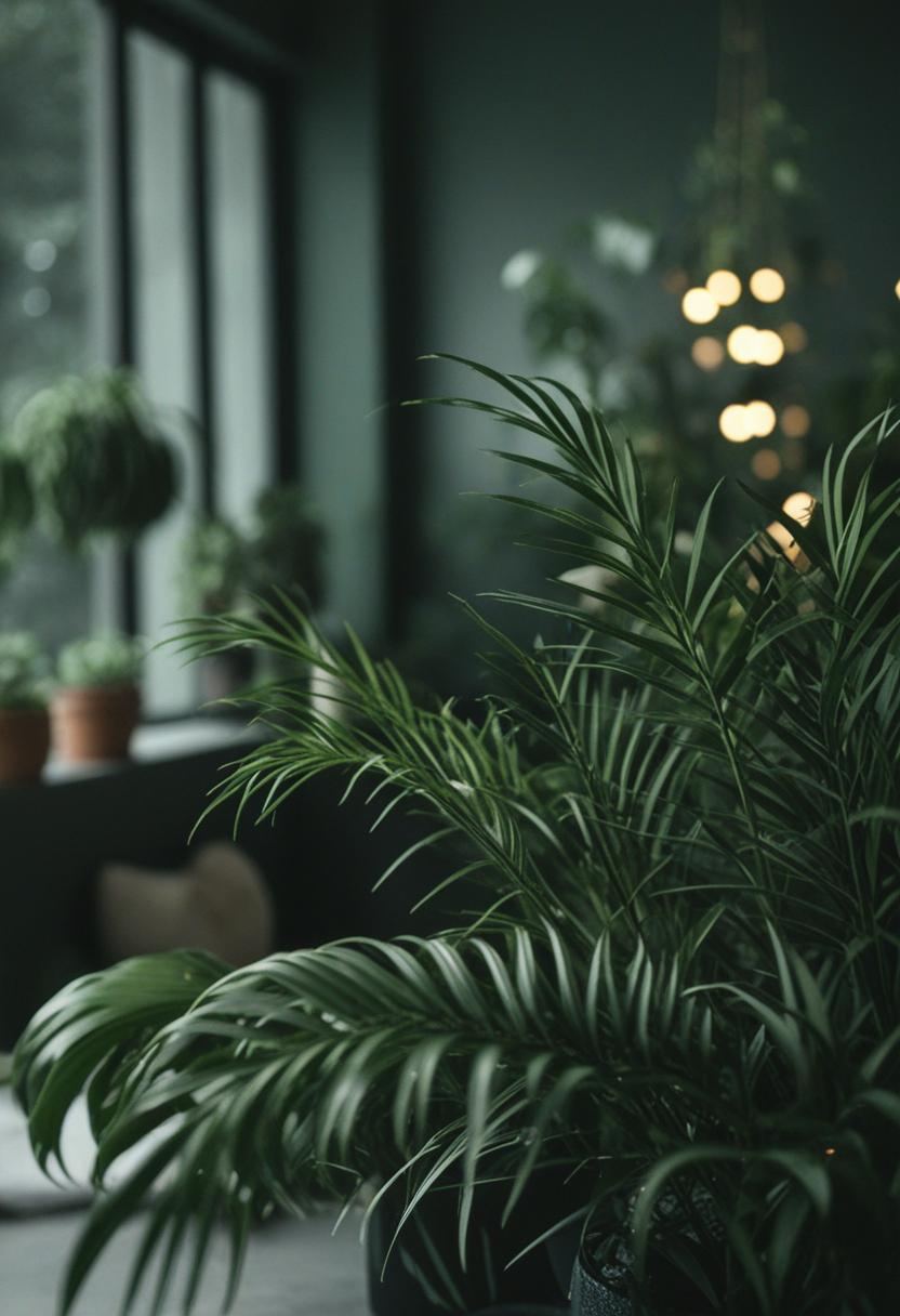 Dark green plants with a serene, nature-inspired vibe.