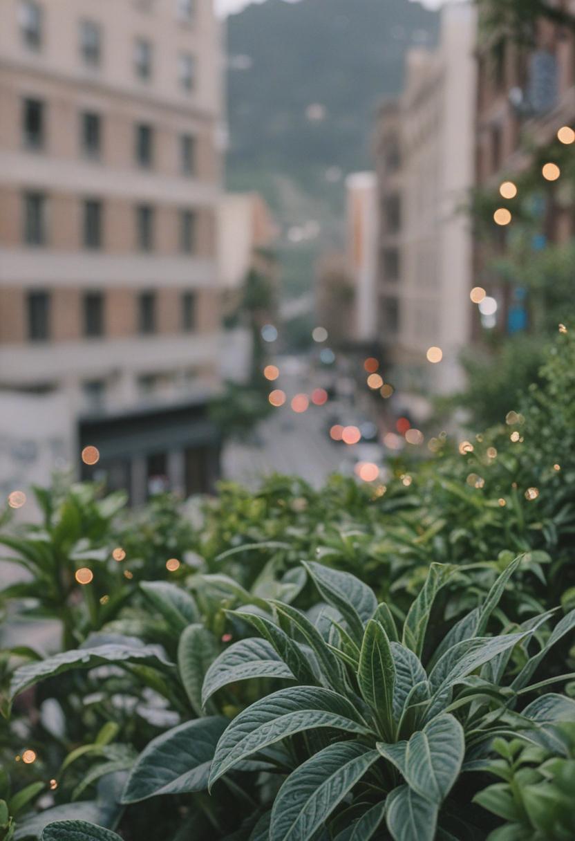 Urban greenery in a downtown setting.