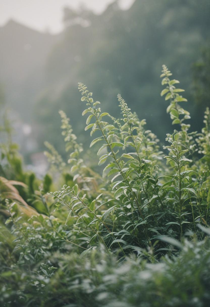 Ethereal plants in soft, dreamy light.
