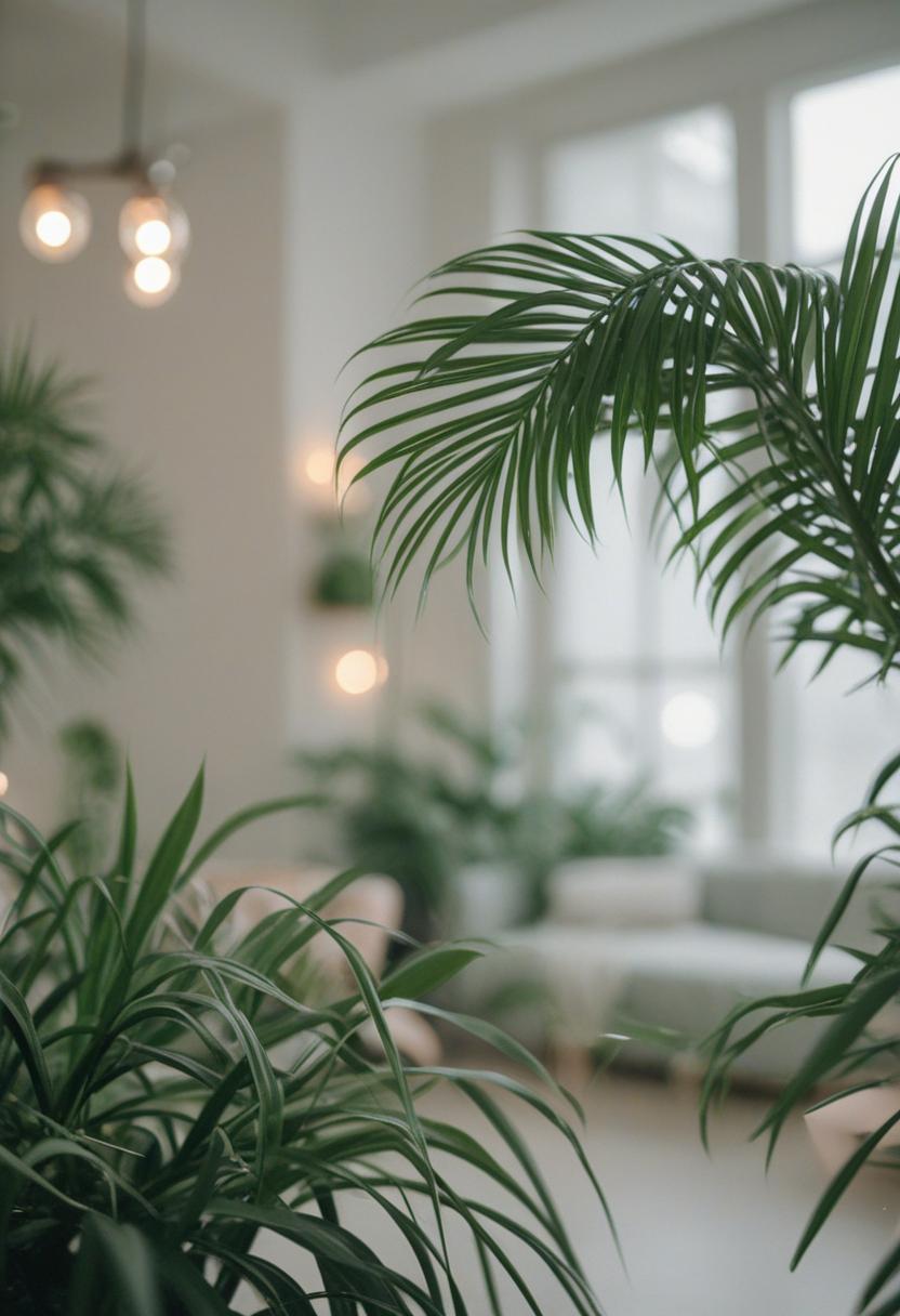 Ethereal plants in soft light, dreamy and magical.
