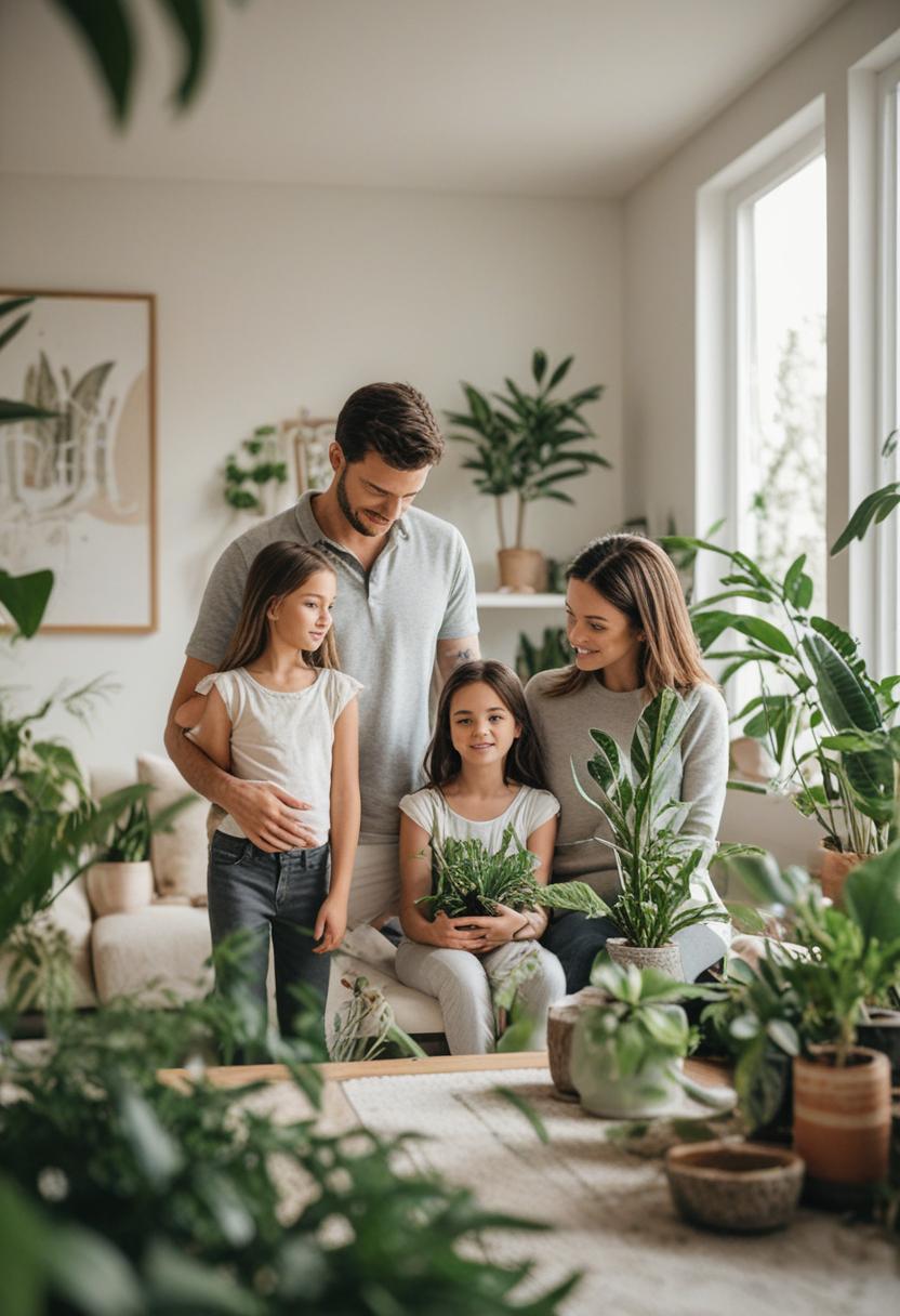 Family-style plants in a cozy, homey setting.