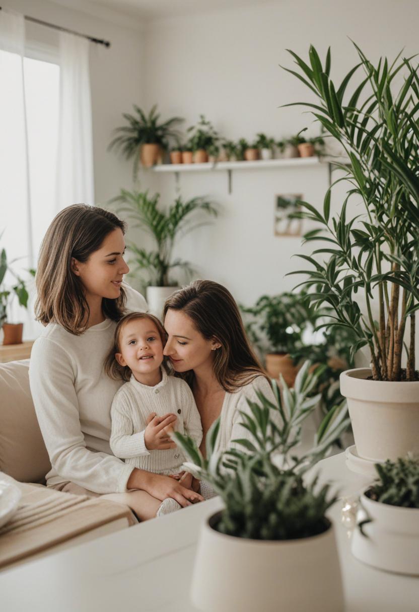 Family-themed plant decor with elegant ornamentation.