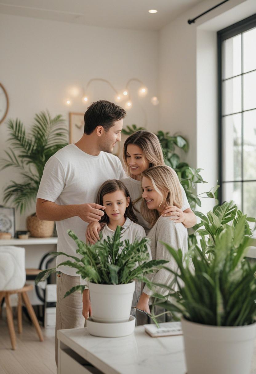 Cozy family plants in a warm, homey arrangement.
