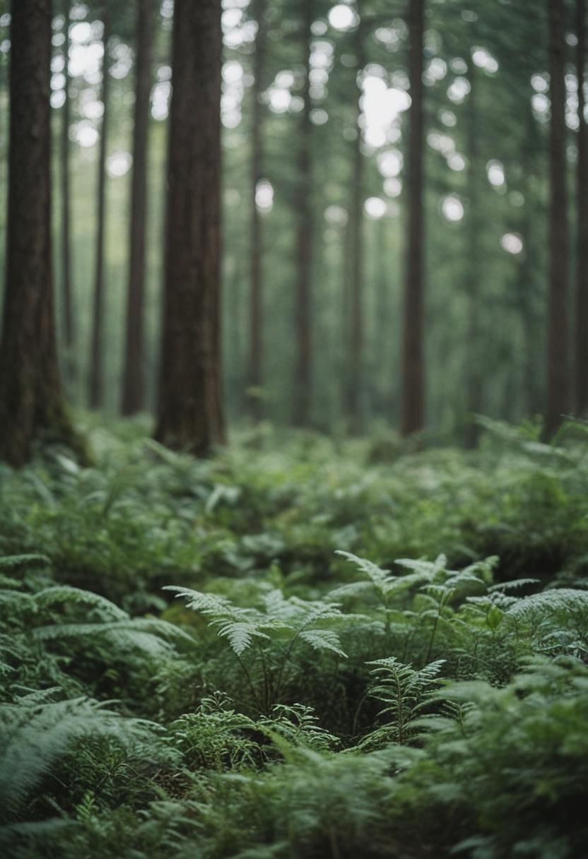 Forest vibes with lush green plants.