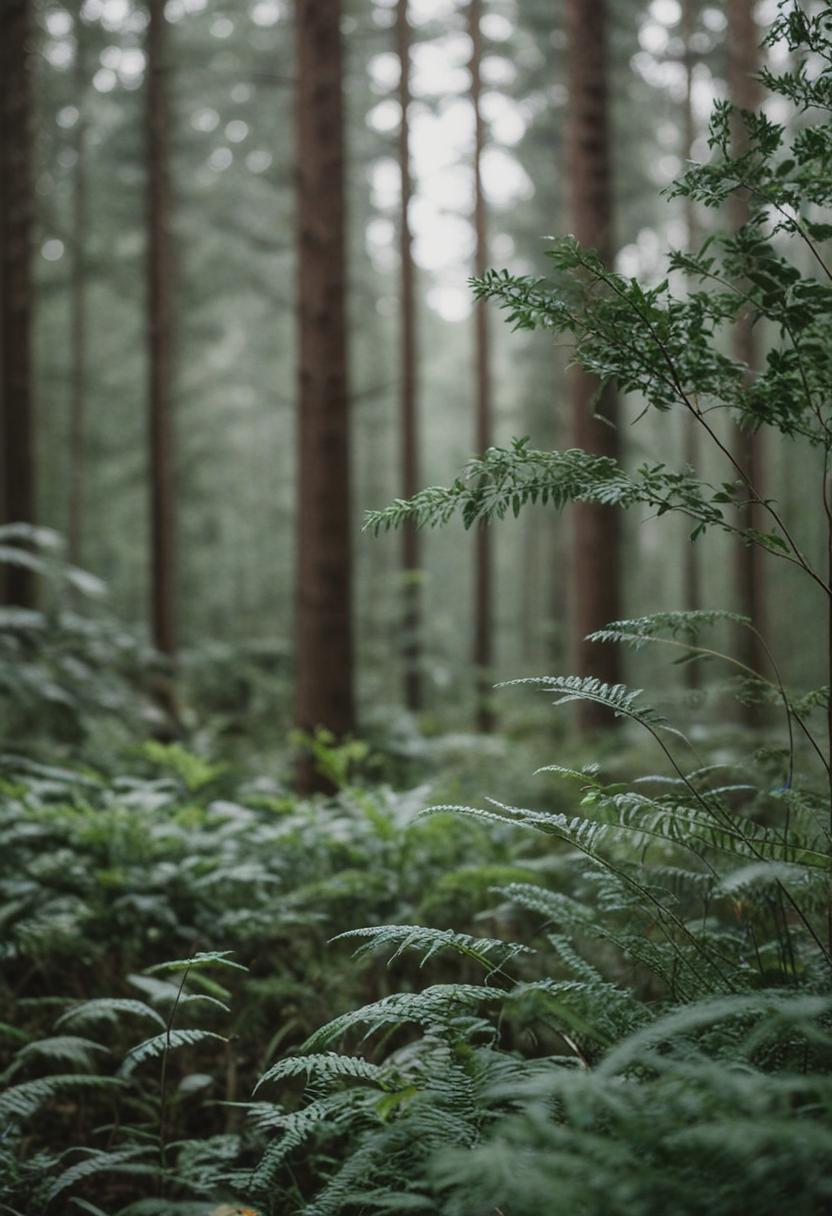 Forest-inspired plant arrangement.