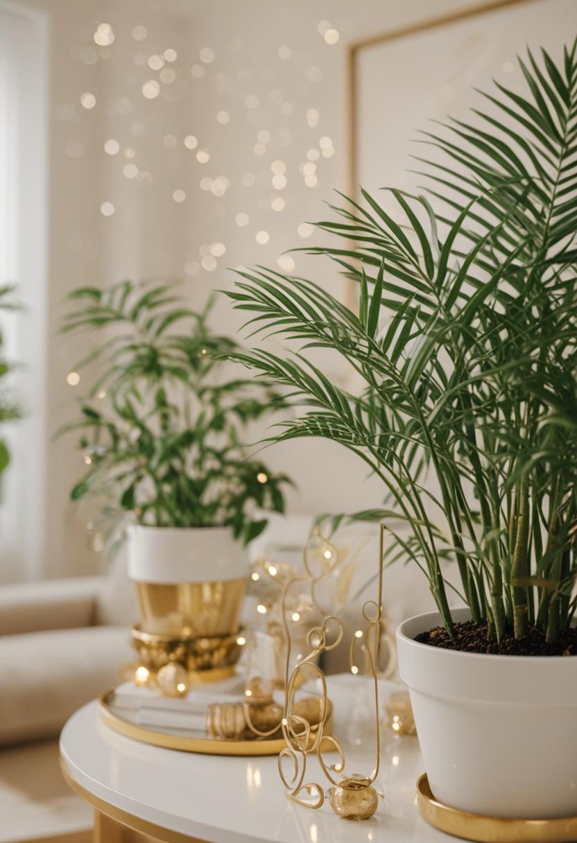 Golden plants in a lush, vibrant setting.