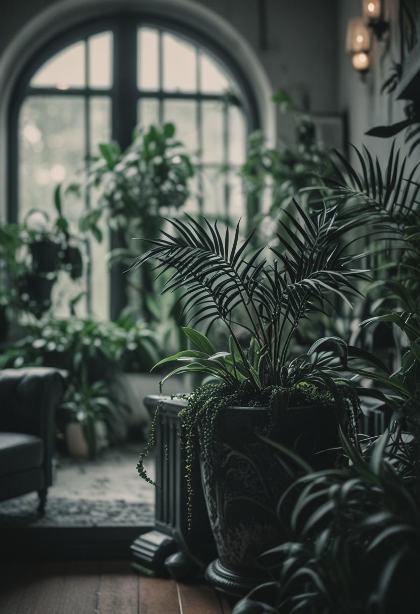 Gothic plants in dark, vibrant hues.