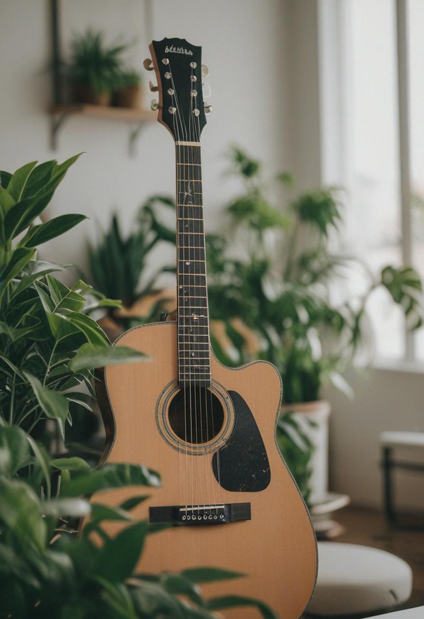 Green plants with a guitar aesthetic.