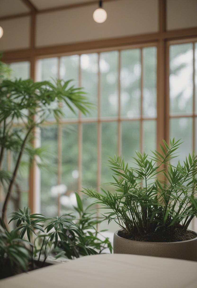 Elegant Japanese-inspired plant arrangement.
