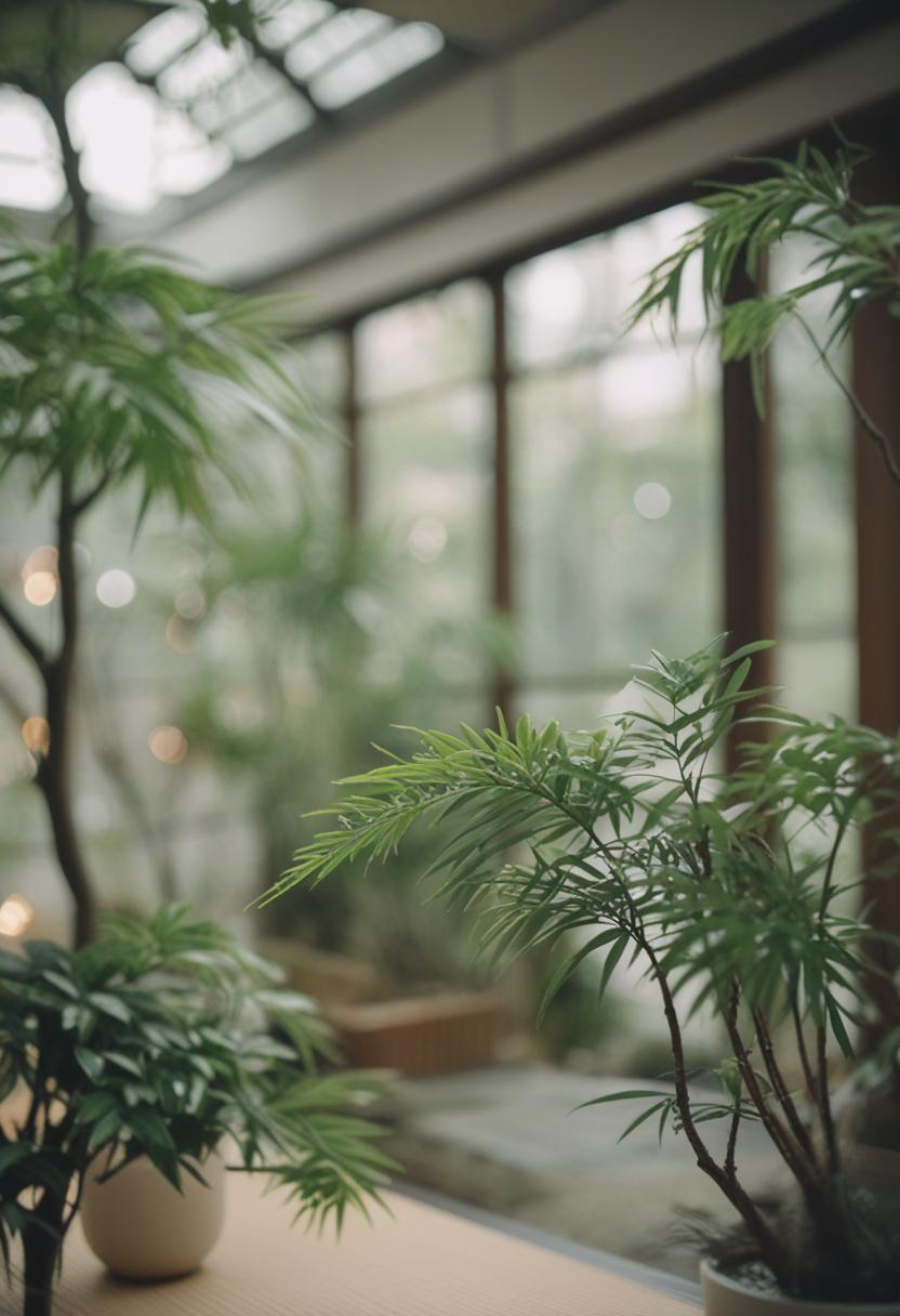 Elegant Japanese-inspired plant arrangement.