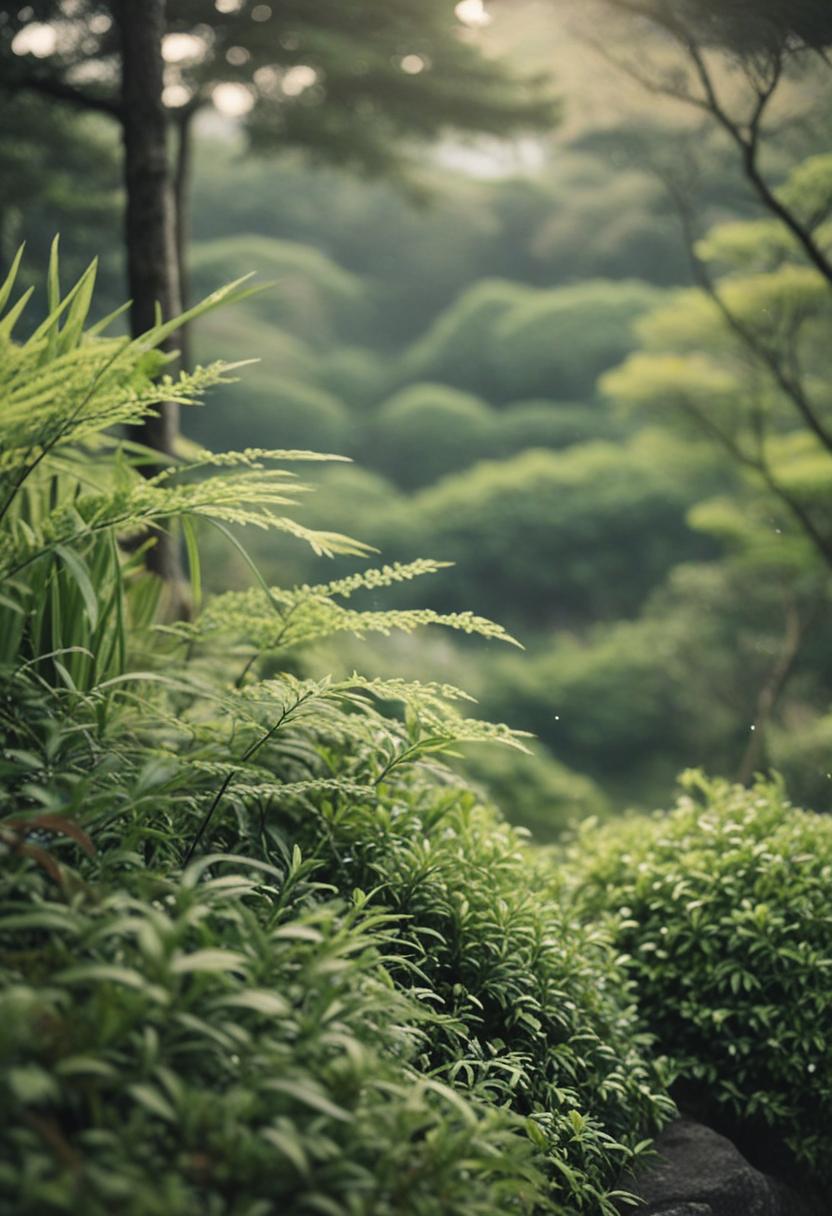 Elegant Japanese-inspired plant arrangement.