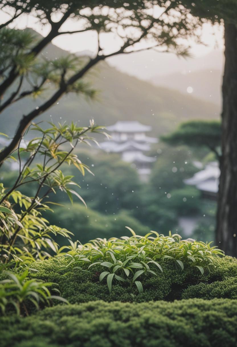 Elegant Japanese-inspired plant arrangement.