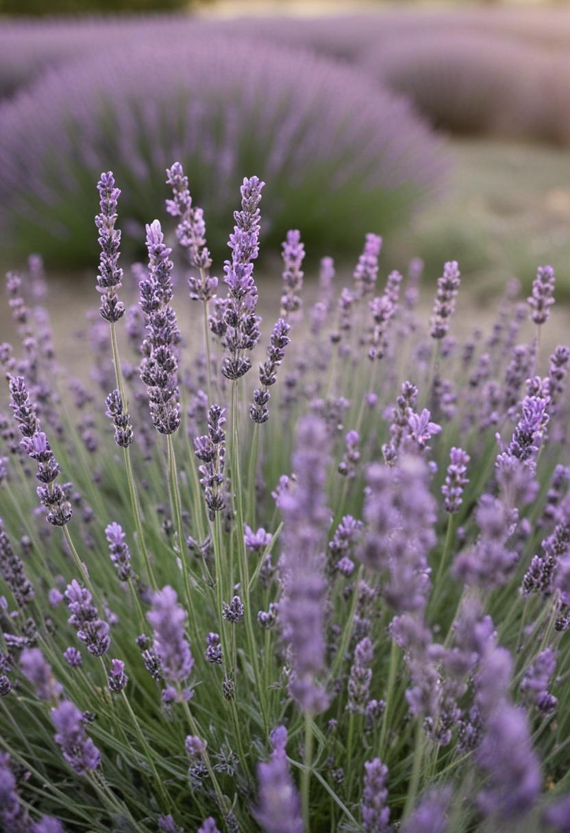 Soft lavender hues and lush greenery in a serene, calming arrangement.