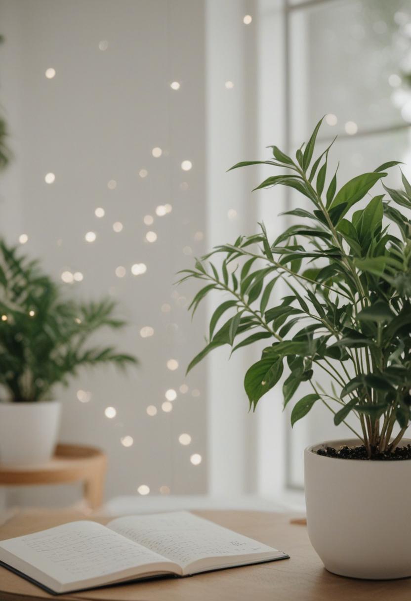 Elegant plants in a minimalist, note-inspired style.