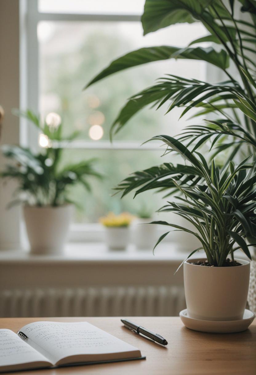 Ethereal plants in a minimalist, note-inspired aesthetic.