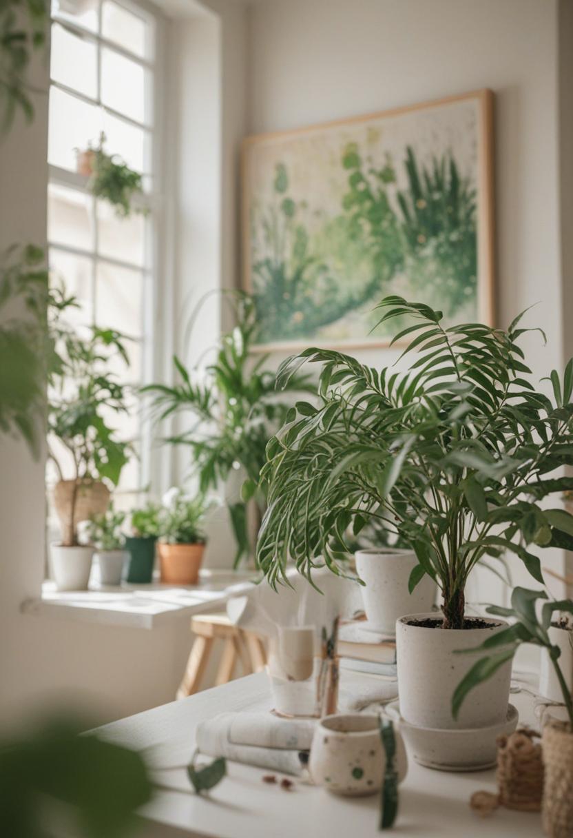 Stylized plants in a vibrant painting aesthetic.