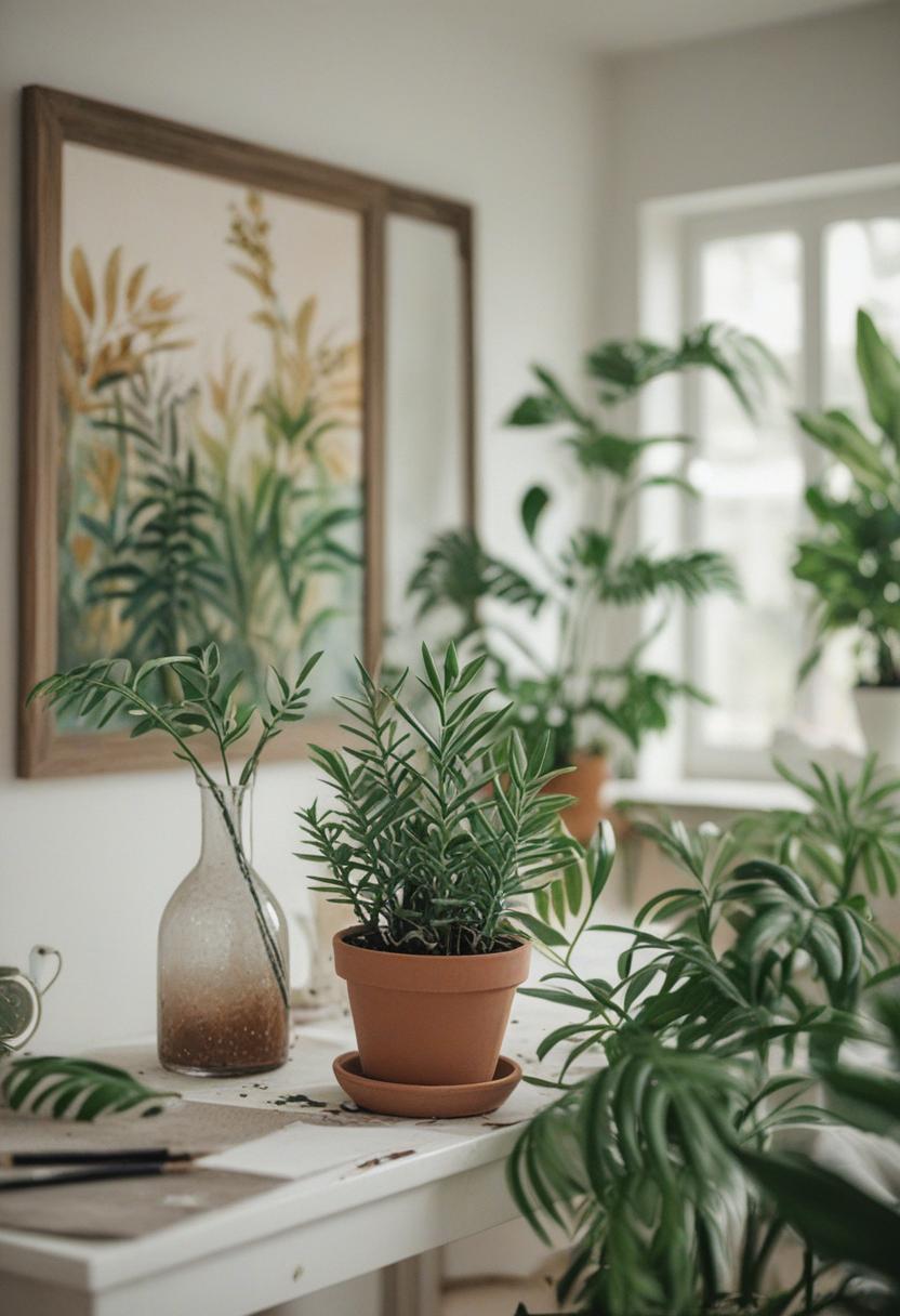 Ethereal plants in a dreamlike painting aesthetic.