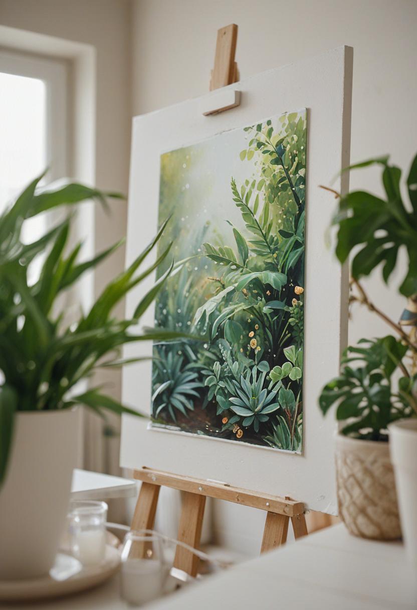 Ethereal plants in a painterly, artistic landscape.