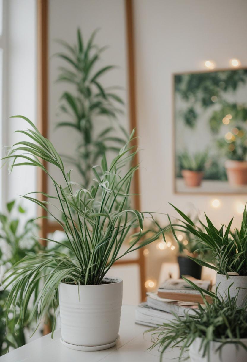 Artistic plants in a painting aesthetic.