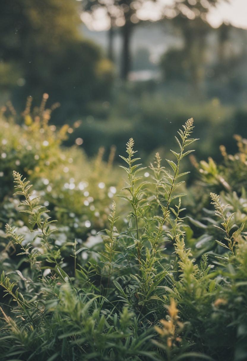 Ethereal plants in soft light, photo aesthetic.