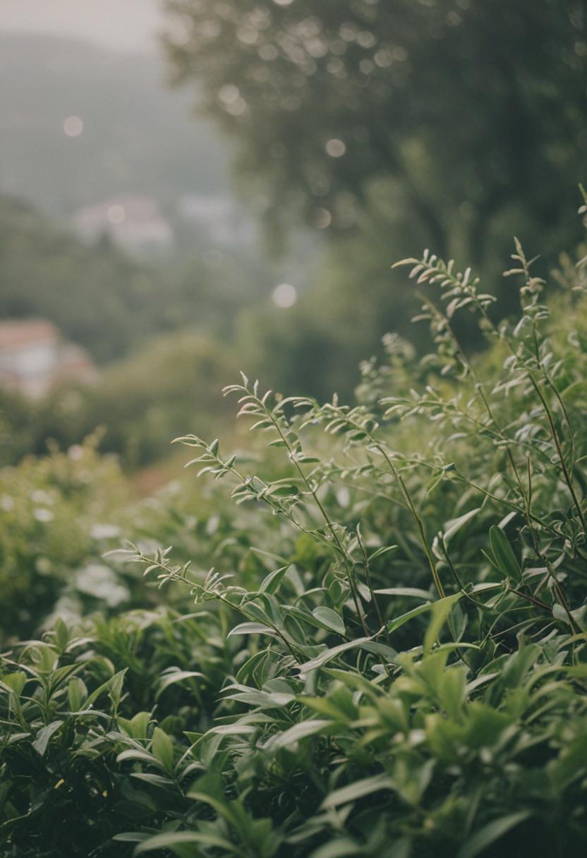 Elegant plants in soft light, minimalist photo aesthetic.