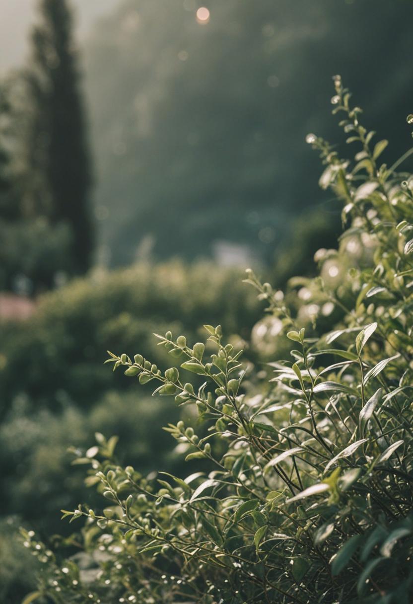 Ethereal plants in soft light, minimalist photo aesthetic.